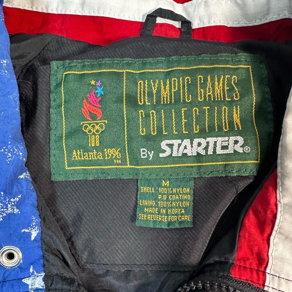 Starter Atlanta 1996 Olympic Games USA 1/2 Zip Windbreaker Jacket Size M - Picture 9 of 15